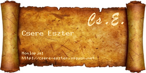 Csere Eszter névjegykártya