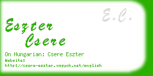 eszter csere business card